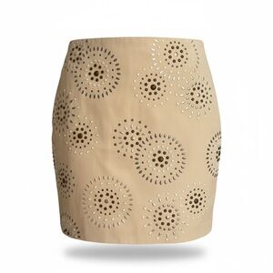 WHBM Bone Studded mini skirt Bone Beige Colored Classic Neutral